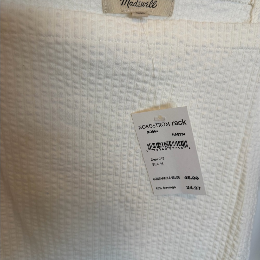 Madewell Ivory Textured Square-Neck Cami - Picture 2 of 3